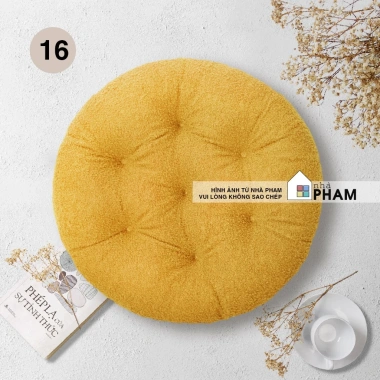 Đệm tròn ngồi bệt vải bóng 40-50cm - Giá ưu đãi 74.900đ, thoải mái và bền
