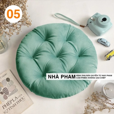 Đệm Tròn Ngồi Bệt Vải NHUNG 40-50cm - Mềm Đệm, Giá Gốc 81.774đ, Giảm còn 64.900đ