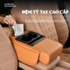 Đệm tỳ tay ô tô 4 trong 1 mới, lõi cao su non bọc da PU cao cấp, kèm hộp giấy đa năng - 127.700đ