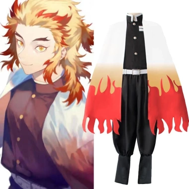 Demon Slayer Kimetsu Yaiba Rengoku Kyoujurou cosplay kimono áo choàng 214.920₫ 4