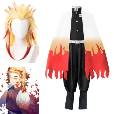 Demon Slayer Kimetsu Yaiba Rengoku Kyoujurou cosplay kimono áo choàng 214.920₫ 5
