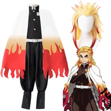 Demon Slayer Kimetsu Yaiba Rengoku Kyoujurou cosplay kimono áo choàng 214.920₫ 6
