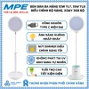Đèn bàn đa năng MPE 10W TL7 & 15W TL8 - Điều chỉnh độ sáng, xoay 360, dimmer, tiết kiệm năng lượng, giá chỉ 323.761 VND
