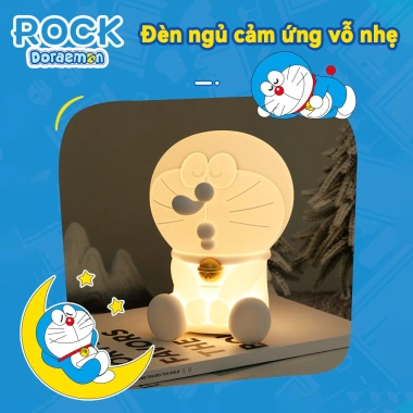Đèn ban đêm silicone ROCKSPACE Doraemon (đèn vỗ) - Trang trí giường, đồ chơi, quà sinh nhật, giảm giá 388.000₫