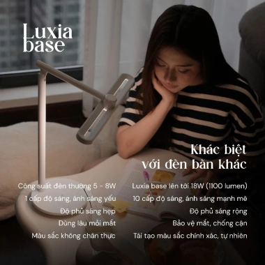 Đèn bàn học Velix Luxia Base 18W 1.100L CRI95 – Bảo vệ mắt, chống cận, 590.000₫ 2 Đèn bàn học Velix Luxia Base 18W 1.100L CRI95 – Bảo vệ mắt, chống cận, 590.000₫ 2