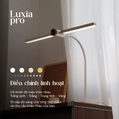 Đèn bàn học Velix Luxia Pro 1.100 Lumen CRI 95 – Bảo vệ mắt, chống cận, chỉ 850.000₫ 4 Đèn bàn học Velix Luxia Pro 1.100 Lumen CRI 95 – Bảo vệ mắt, chống cận, chỉ 850.000₫ 4