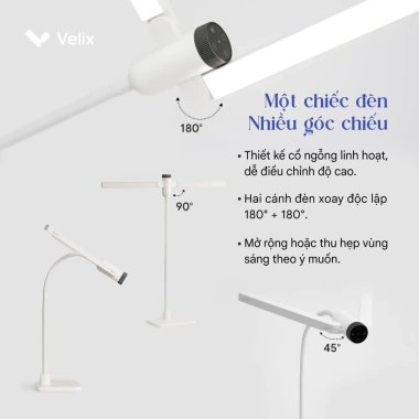 Đèn bàn học Velix Luxia Pro 1.100 Lumen CRI 95 – Bảo vệ mắt, chống cận, chỉ 850.000₫ 7 Đèn bàn học Velix Luxia Pro 1.100 Lumen CRI 95 – Bảo vệ mắt, chống cận, chỉ 850.000₫ 7