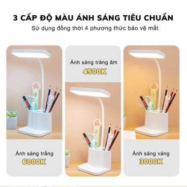 Đèn bàn LED đa năng bảo vệ mắt 3 chế độ chiếu sáng - Dùng cho gia đình và ký túc xá, giá chỉ 66.000đ