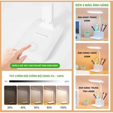 Đèn bàn LED đa năng bảo vệ mắt 3 chế độ chiếu sáng - Dùng cho gia đình và ký túc xá, giá chỉ 66.000đ 7 Đèn bàn LED đa năng bảo vệ mắt 3 chế độ chiếu sáng - Dùng cho gia đình và ký túc xá, giá chỉ 66.000đ 7