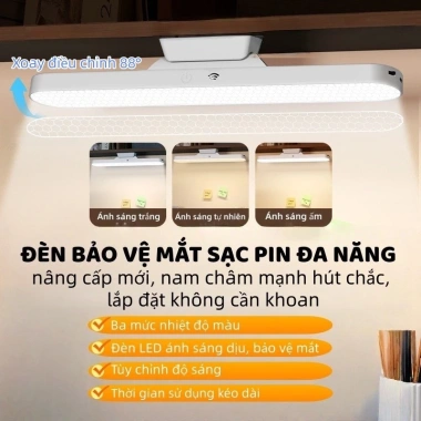 Đèn bàn LED đa năng bảo vệ mắt 3 chế độ chiếu sáng - Dùng cho gia đình và ký túc xá, giá chỉ 66.000đ