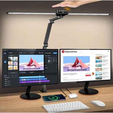 Đèn bàn LED Syrinx JW5.512 kẹp đa năng, hai đầu, cảm biến chạm, giá ưu đãi 790k
