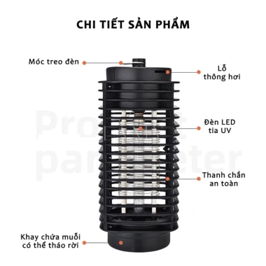 Đèn Bắt Muỗi 3D Tháp Diệt Côn Trùng – Đèn Ngủ Chống Lóa Mắt, Sạc USB, 80.000₫ 5