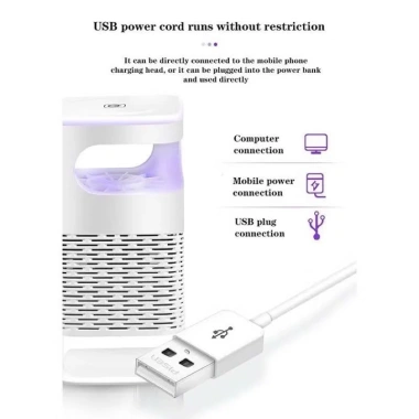Đèn bắt muỗi thông minh có đèn ngủ, sạc USB, diệt côn trùng - Bảo hành 1 đổi 1 - Giá 105.000đ 6