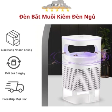 Đèn bắt muỗi thông minh kiêm đèn ngủ, máy diệt côn trùng có cổng sạc USB, giá chỉ 67.900₫