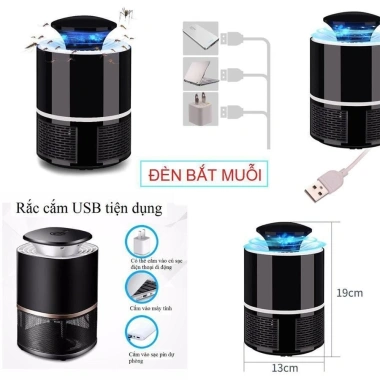 Đèn bắt muỗi thông minh USB, máy hút côn trùng LED, diệt muỗi nhanh, FREESHIP