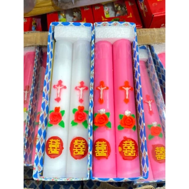 Đèn cầy 26cm đám cưới Thiên Chúa - Nến sang trọng, giảm còn 98.000₫ 3