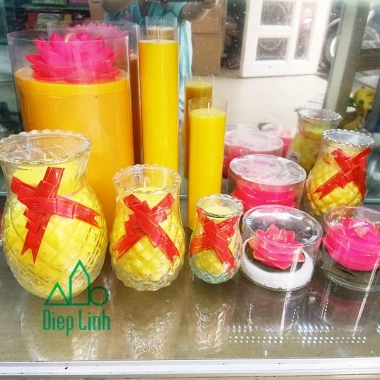 Đèn cầy bơ nến 1 ngày tự nhiên Trái Dứa không khói - Diệp Linh, giá ưu đãi 75k 4 Đèn cầy bơ nến 1 ngày tự nhiên Trái Dứa không khói - Diệp Linh, giá ưu đãi 75k 4