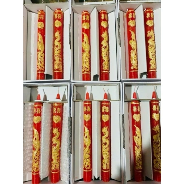 Đèn cầy cưới Rồng Phụng nhũ vàng - Nến sang trọng, chỉ 99.000 cho lễ cưới, đám hỏi, giỗ lễ tết 3