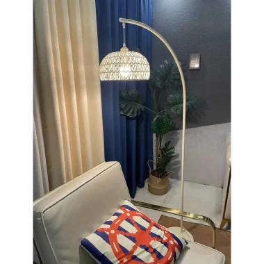 Đèn Cây Đứng Đèn Sàn Cong Lồng Đan Siêu Chill CM33 – Hiện đại, ánh sáng ấm, giảm 20% 4