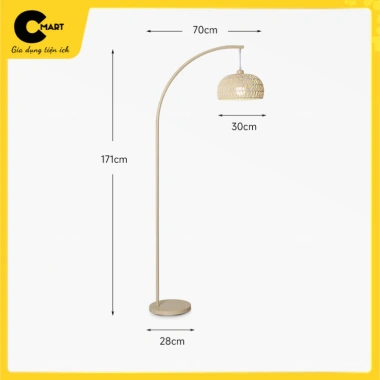 Đèn Cây Đứng Đèn Sàn Cong Lồng Đan Siêu Chill CM33 – Hiện đại, ánh sáng ấm, giảm 20% 7