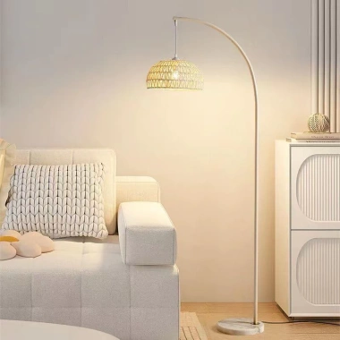 Đèn Cây Đứng Đèn Sàn Cong Lồng Đan Siêu Chill CM33 – Hiện đại, ánh sáng ấm, giảm 20% 8