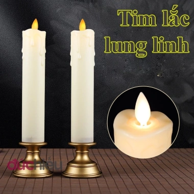 Đèn cầy dùng pin 28cm - Nến điện tử dạng que tim đèn như thật, trang trí đám cưới, cầu hôn, resort, party - Giá ưu đãi 70.000đ