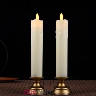 Đèn cầy dùng pin 28cm - Nến điện tử dạng que tim đèn như thật, trang trí đám cưới, cầu hôn, resort, party - Giá ưu đãi 70.000đ