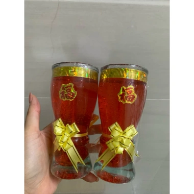 Đèn Cầy Ly 3cặp 6 ly A18L Nơ Vàng Cao 14cm - Cháy liên tục 2 ngày, giá 150.000đ 5