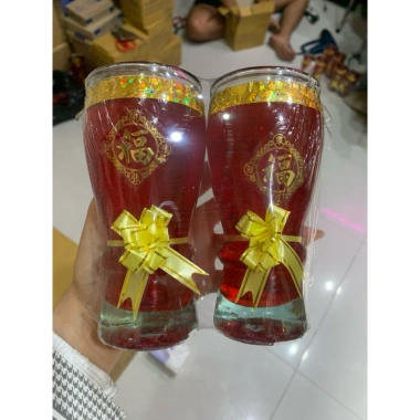 Đèn Cầy Ly 3cặp 6 ly A18L Nơ Vàng Cao 14cm - Cháy liên tục 2 ngày, giá 150.000đ 10