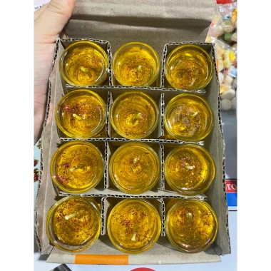 Đèn cầy ly rượu hộp 12 chiếc (6 cặp) đủ màu Giá ưu đãi 12,500 VND tiệc lễ hội