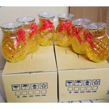 Đèn Cầy Ly Thơm Trung Cao 11,5cm Cặp 2 Ly Vàng Đỏ Sang Trọng - Nến Ly Cung Hỷ 1,5 ngày, Giá ưu đãi 60.000₫