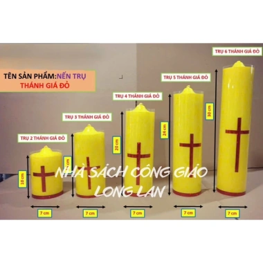 Đèn cầy nến công giáo màu vàng 7cm - Bán theo cây, quà tặng lễ hội, giảm giá 45k