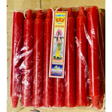 Đèn cầy nến thơm Quang Huy 1kg màu đỏ - Nhiều loại, giảm giá 45.000 VND