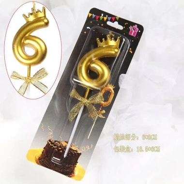 Đèn Cầy Nhũ Vương Miện - Nến Số Nhũ Sang Trọng Trang Trí Bánh Sinh Nhật Giá 4.964₫ 2
