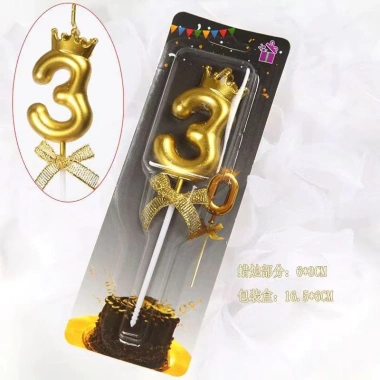 Đèn Cầy Nhũ Vương Miện - Nến Số Nhũ Sang Trọng Trang Trí Bánh Sinh Nhật Giá 4.964₫ 4