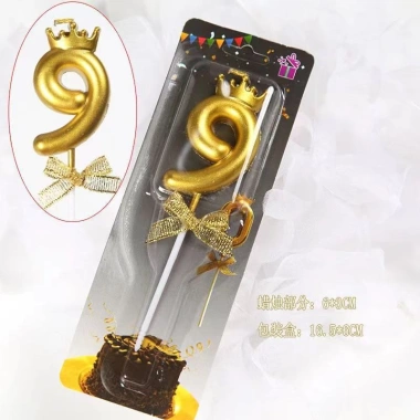 Đèn Cầy Nhũ Vương Miện - Nến Số Nhũ Sang Trọng Trang Trí Bánh Sinh Nhật Giá 4.964₫ 5