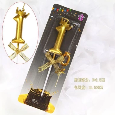 Đèn Cầy Nhũ Vương Miện - Nến Số Nhũ Sang Trọng Trang Trí Bánh Sinh Nhật Giá 4.964₫ 7