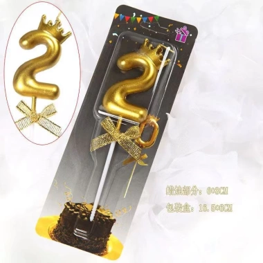 Đèn Cầy Nhũ Vương Miện - Nến Số Nhũ Sang Trọng Trang Trí Bánh Sinh Nhật Giá 4.964₫ 8