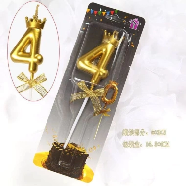 Đèn Cầy Nhũ Vương Miện - Nến Số Nhũ Sang Trọng Trang Trí Bánh Sinh Nhật Giá 4.964₫ 9