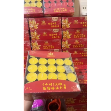 Đèn cầy sáp bơ 100 viên, cháy 4h không khói - Tea Light giá ưu đãi 159.000 VND 3
