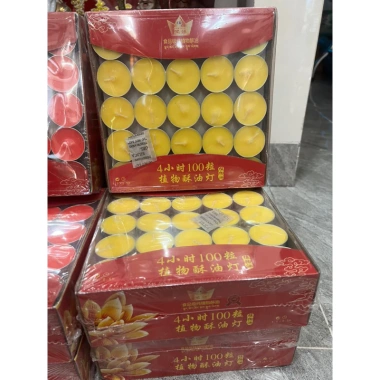 Đèn cầy sáp bơ 100 viên, cháy 4h không khói - Tea Light giá ưu đãi 159.000 VND 6