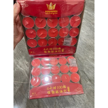 Đèn cầy sáp bơ 100 viên, cháy 4h không khói - Tea Light giá ưu đãi 159.000 VND 10