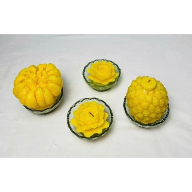 Đèn Cầy Sáp Ong Hình Hoa Sen, Phật Thủ, Quả Dứa - Độc Đáo, Tinh Tế, Giá chỉ 59.000 VND 4