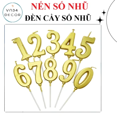Đèn Cây Số Nhũ Sinh Nhật – Nến Số Nhũ Trang Trí Bánh Kem Giá Chỉ 2.138₫ Khuyến Mãi