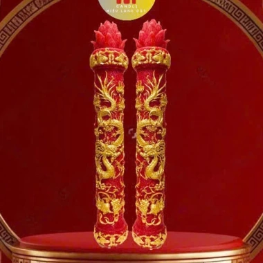Đèn cầy thơm Long Phụng – Cặp song Long, song Phụng dâng phật, trang trí gia tiên