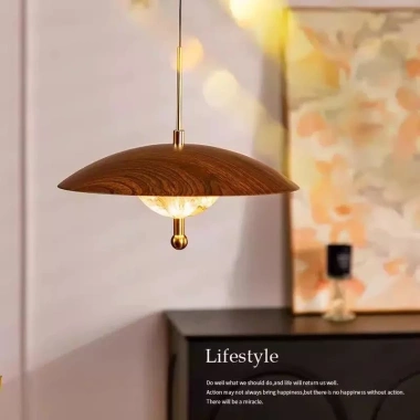 Đèn chùm cổ điển hạt óc chó - ánh sáng ấm áp cho phòng ăn, bếp, quán café, giá 528.000 VNĐ 4