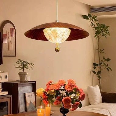 Đèn chùm cổ điển hạt óc chó - ánh sáng ấm áp cho phòng ăn, bếp, quán café, giá 528.000 VNĐ 7