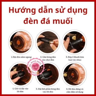 Đèn đá muối hình cầu phong thủy - Thu hút tài lộc, xông tinh dầu, ưu đãi 319.000₫ 7