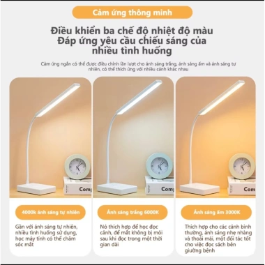 Đèn Đài Sạc LED Tiết Kiệm 3 Chế Độ Ngăn Cận Thị Đèn Đọc Học Tập Giá 116.000₫