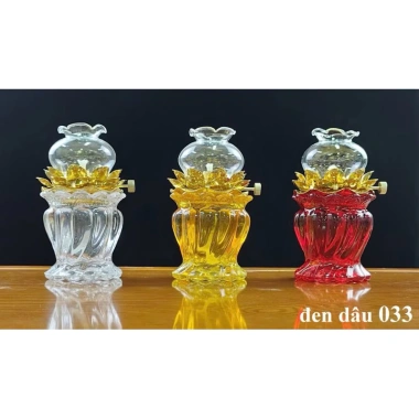 Đèn Dầu Hoa Sen Thân Pha Lê Bóng Bằng Thuỷ Tinh - Vật Phẩm Thờ Cúng Giá 89.000 VND 6